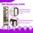 5-Tier Corner Bookshelf 360° Spinning Display Floor Standing Shelf, Wood & Metal Storage Organizer