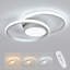 2-Light 40cm Oval LED Ceiling Light-63219642