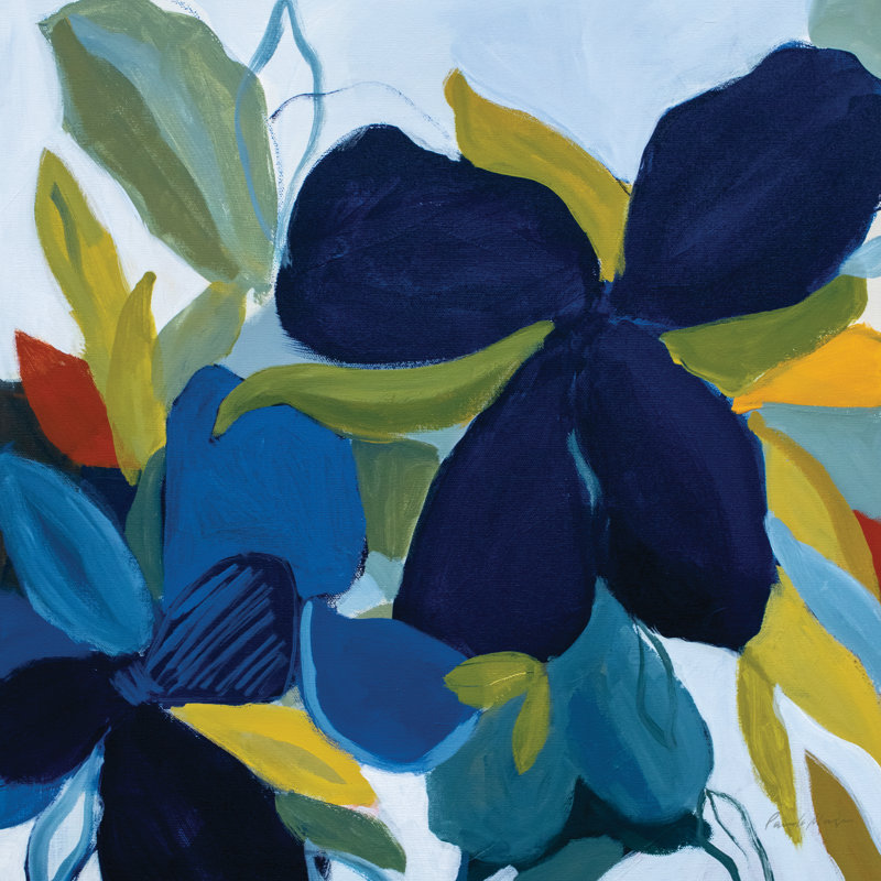 Botanical Flow by Pamela Munger - Wrapped Canvas Painting, 30cm H x 46cm W x 3.8cm D