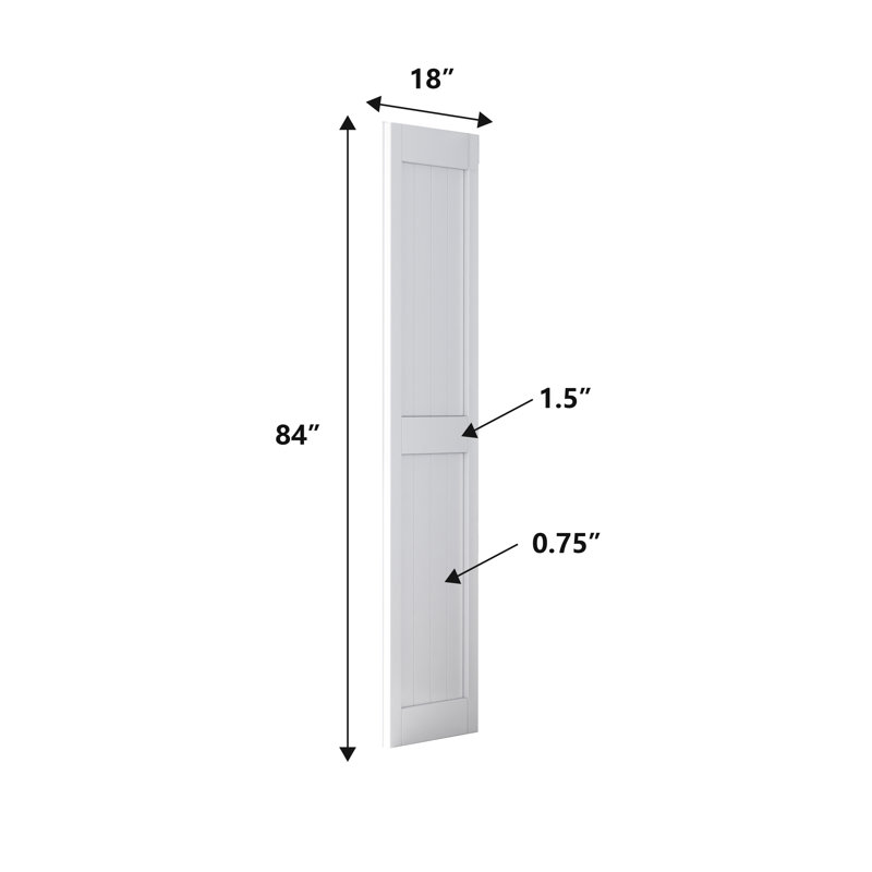 84" Tall Gray MDF Bi-Fold Barn Door with PVC Surface