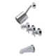 Kingston Brass Concord Triple-Handle Tub and Shower Faucet