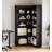 Corner Bookshelf 72.8in Farmhouse Bookcase Large Bookshelves Wood Bookcase Tall 5 Tier Corner Shelf L Shaped Bookshelf Storage Display Rack Living Room Bedroom-1280620614