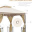 Pavillon de jardin 10 'X avec double toit et filet - Structure en acier robuste pour le jardin, la pelouse, la terrasse extérieure