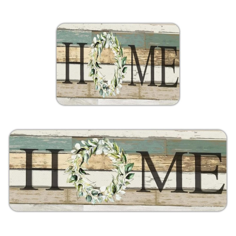 Ensemble de cuisine à couronnes Farmhouse, 2 pièces antidérapantes pour l'entrée, 18 po x 47 po et 16 po x 24 po