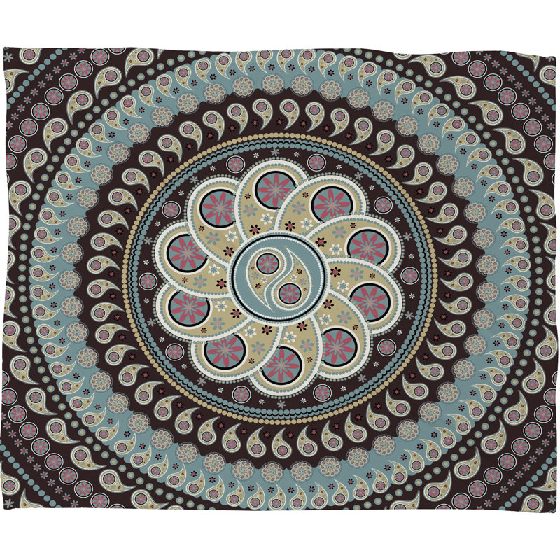 Jeté motif cachemire mandala, Moyen