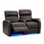 Causeuse de cinéma inclinable électrique en cuir véritable de 28 po de large avec porte-gobelet Komi-29303217-125516576