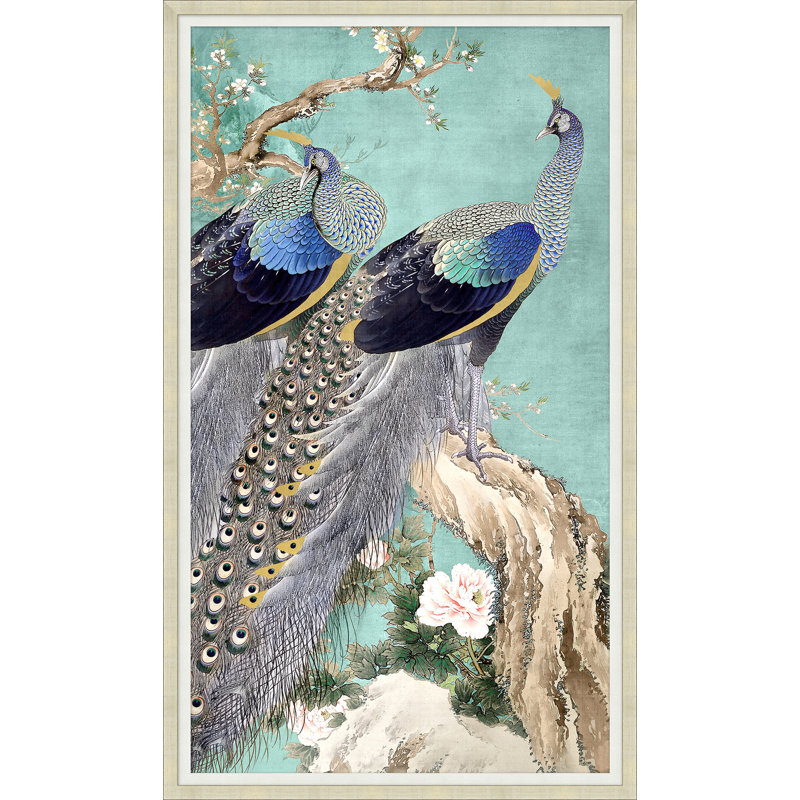 Teal Peacock Painting