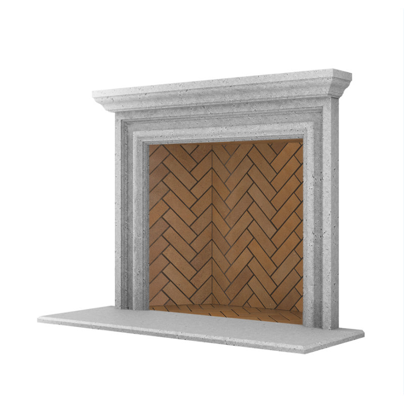 Grand Monterey Fireplace Surround, Old World Gray