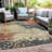 Machine Washable Indoor/Outdoor Xhevrie Paprika Rug-2096421686