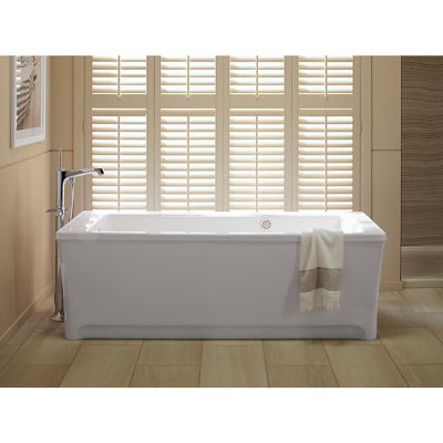 Archer 68" x 32" Freestanding Heated Bubble Massage Air Bath with Bask Heated Surface