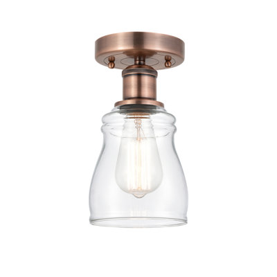 Mccarver Glass Semi Flush Mount