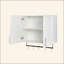 Armoire murale de salle de bain avec tablette réglable, barre à serviettes, 5 crochets, armoire de rangement au-dessus de la toilette pour la salle de bain, cuisine, blanc