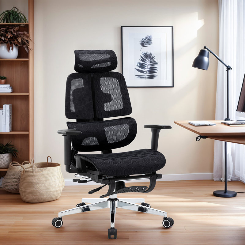 Ergonomic Dual Back Office Chair With 4D Adjustable Armrest And Back Tilt