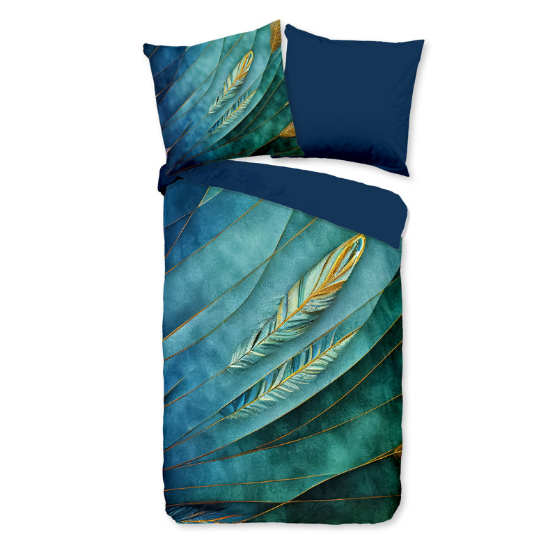 Cotton Abstract Duvet Cover with Pillowcases Included