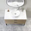 Meuble-lavabo sur pied 36 po avec lavabo en céramique et comptoir en pierre reconstituée