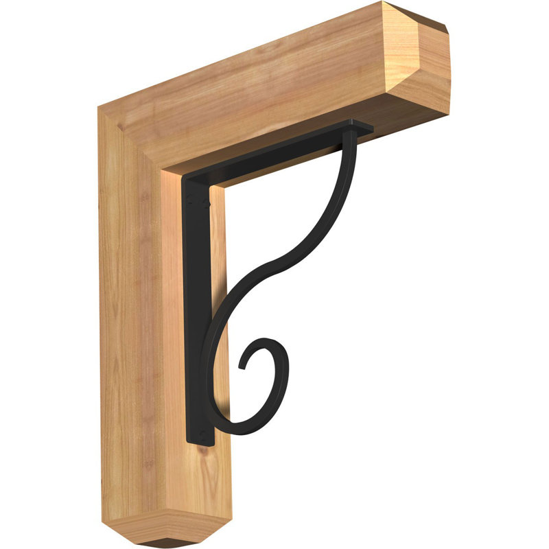Support simple Ironcrest de 4 po Ashford, H 20 po x P 18 po, Cèdre rouge de l'Ouest l 3 1/2 po x T 4 po (lisse