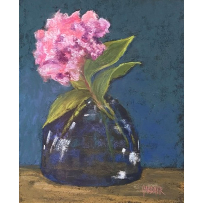 Garden Party Print by Dina Gardner, 21.25" H x 17.25" W x 0.875" D, Black Framed Paper