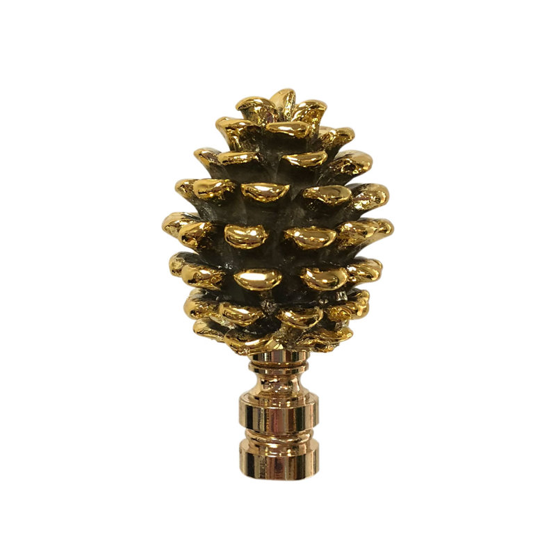 Faîteau lampe à cônes de pin, Laiton poli