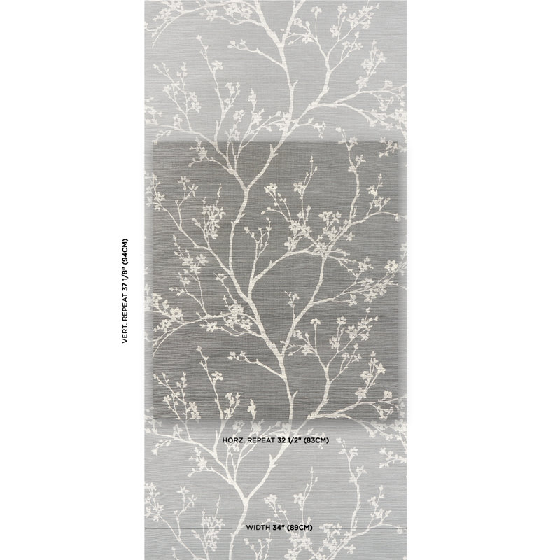 Twiggy Sisal Wallpaper, Charcoal