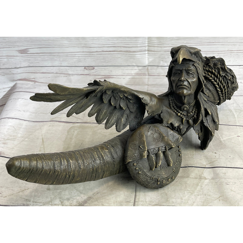 Figurine de sculpture Native American Warrior