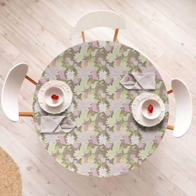 East Urban Home Floral Fitted Round TableclotMulticolor 87002