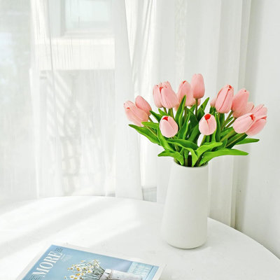 15 pièces de plantes de vin artificielles décoratives tulipe centre de table décorations de table fleurs conservées vase de remplissage pour la chambre à coucher, cuisine, fête, ornements de mariage cadeau pour les femmes, les hommes