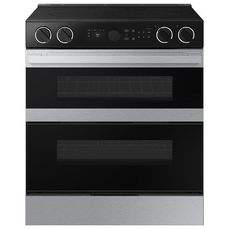 Samsung Bespoke Smart Slide-In Electric Range 6.3 cu. ft. with Flex Duo & Illuminated Precision Knobs in Stainless Steel