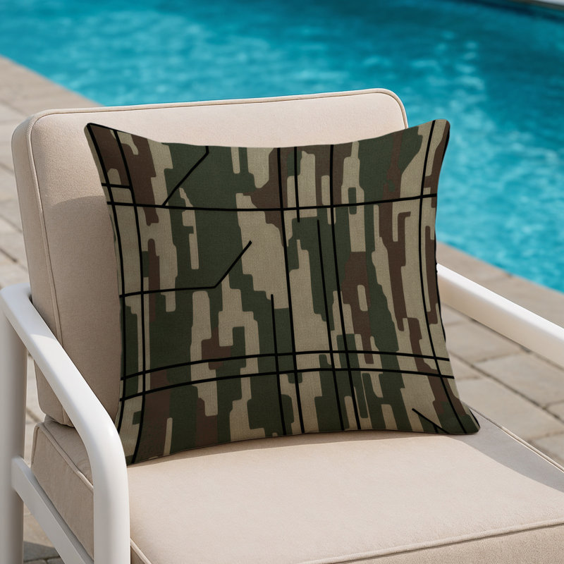 Warden Line Indoor And Outdoor Throw Pillow, Square 20"