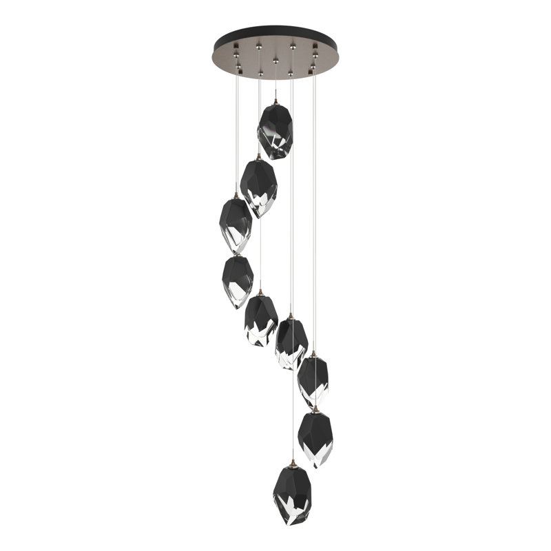 Chrysalis Cluster Geometric Pendant, 15" - 80", Black, Bronze