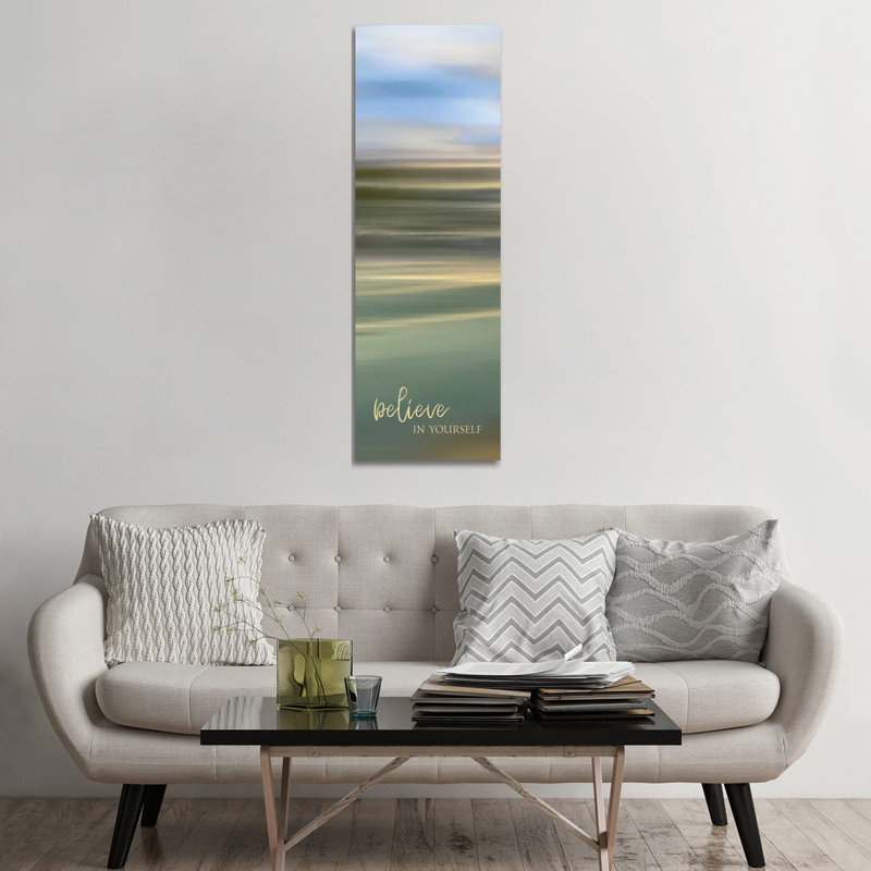 Believe in Yourself 1 Piece Panoramic Wall Art on Canvas, 152.4cm H x 50.8cm W x 1.91cm D, Wrapped Canvas