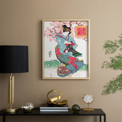 «VintageJapan I», reproduction encadrée - bois massif