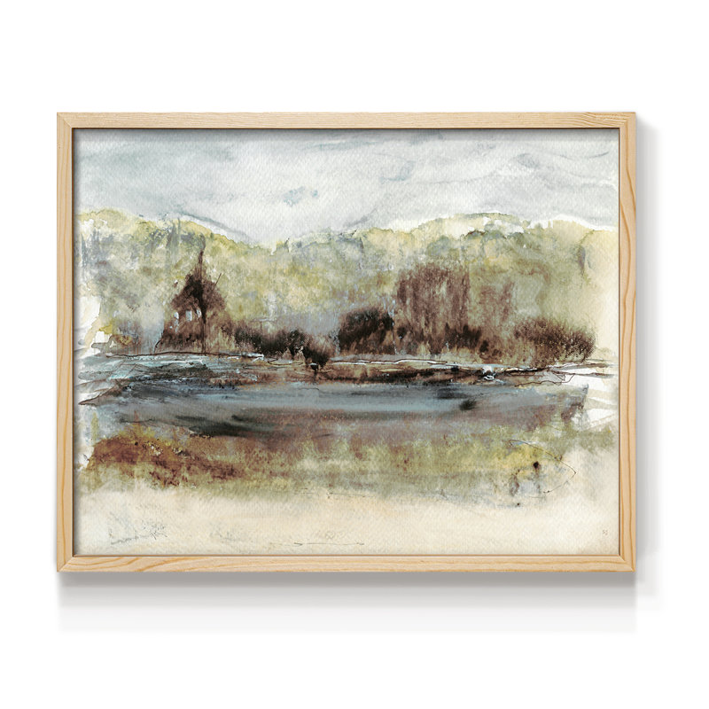 Northern Lake - reproduction encadrée - réarmable, H 8 po x l 10 po, Naturel