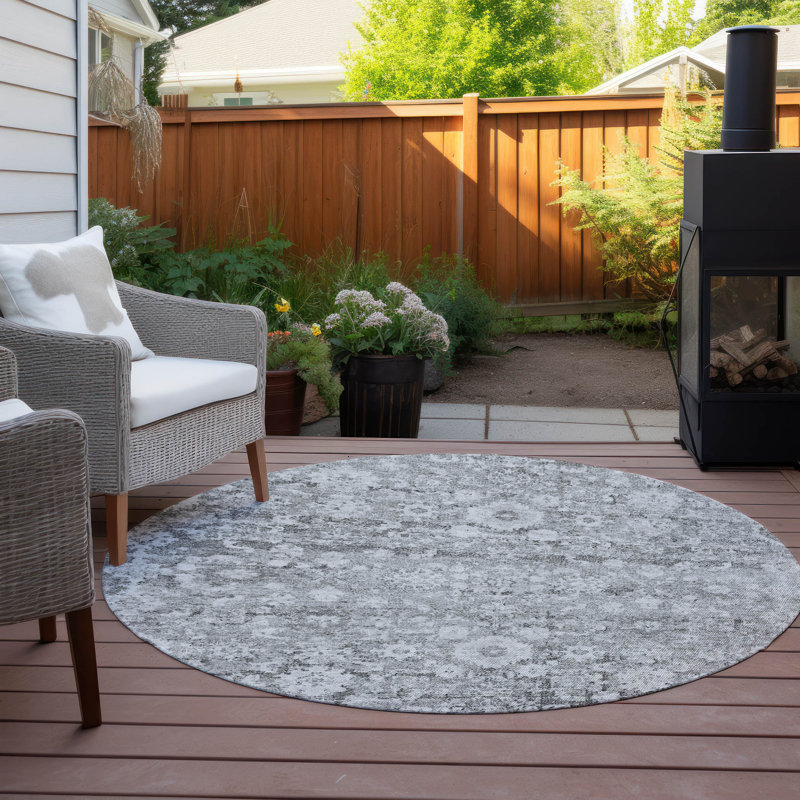 Kaylani Washable Floral Indoor / Outdoor Rug, Rectangle 1'8" x 2'6"