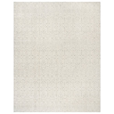 Kimmswick Senna Casual Bohemian Moroccan Ivory Cream Polyester Indoor Area Rug