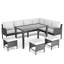 Ensemble de mobilier d'extérieur 7 pièces