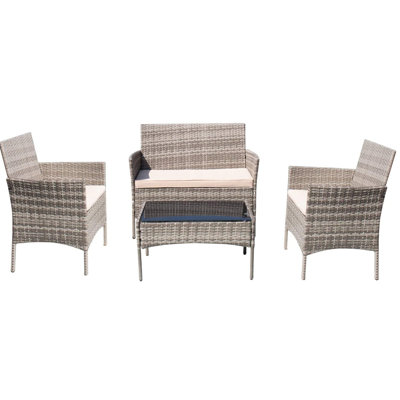 Ensemble de conversation pour patio 4 pièces