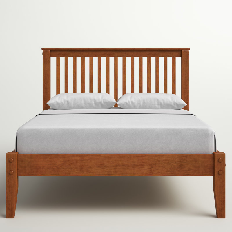 Lit en bois massif Faringdon, Cerise, Reine