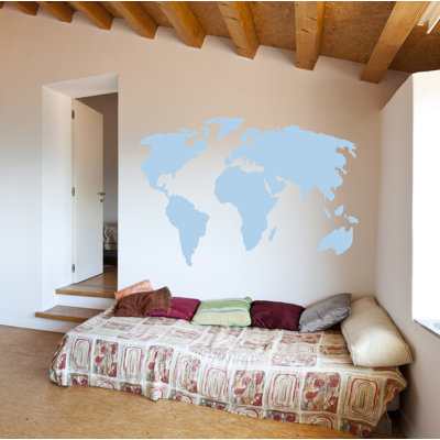 Décalcomanie murale carte du monde