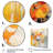 Orange and Yellow Color Whirls III - Abstract Minimalism Canvas Wall Art-779392006-779392011