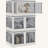 32 Gal Stackable Storage Bins With Lids, 3 Packs Collapsible Closet Organizers And Storage, Plastic Drawer Storage Container On Wheels With 5-Sided Access, Doors For Blankets-634350853