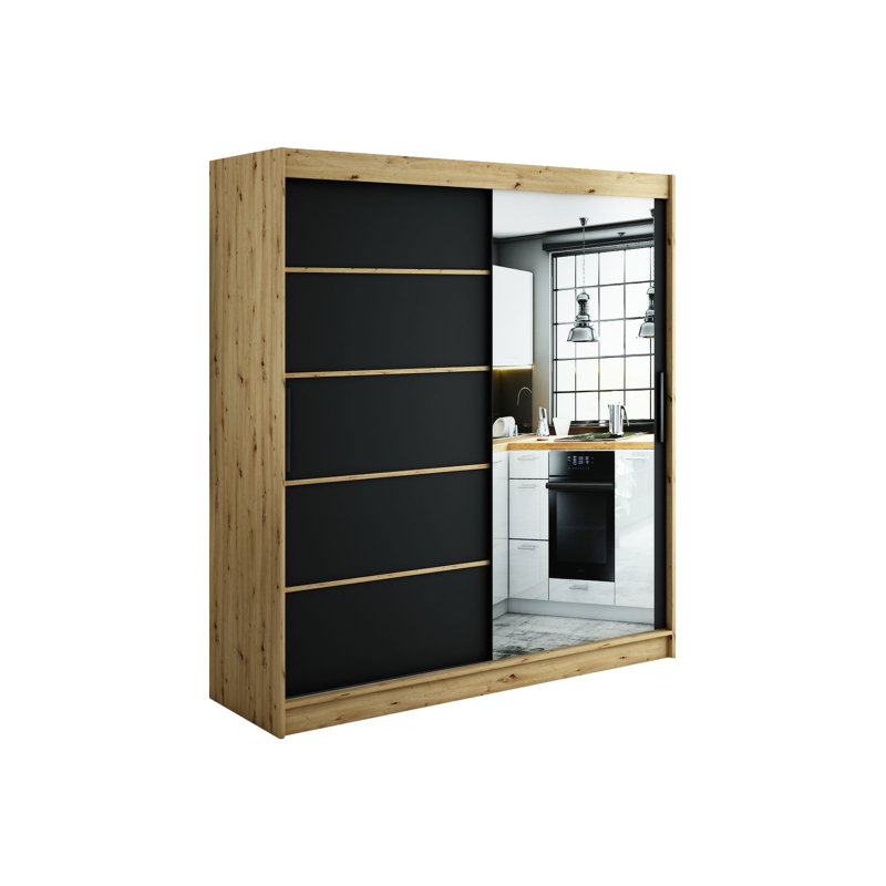 Lianne Manufactured Wood Wardrobe, 200cm H x 200cm W x 62cm D