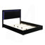 Mobilier de chambre à coucher contemporain avec cadre de lit tête de lit à DEL avec finition UV et piano noir-940732808-924629310