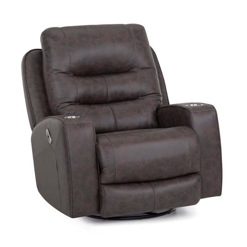 Fauteuil inclinable électrique pivotant avec porte-gobelets, Gris