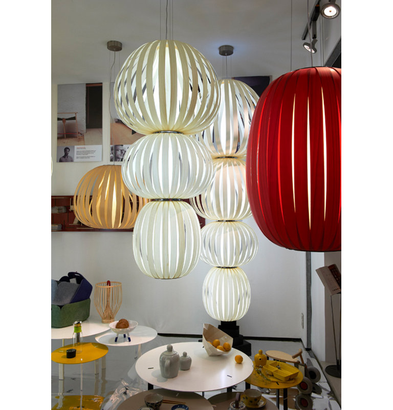 Totem 1 - Light LED Pendant, Ivory White, 2700K LED, 61" H x 28.7" W x 28.7" D