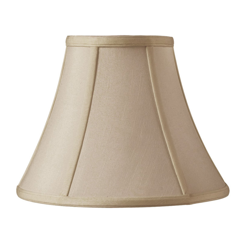Silk Bell Lamp Shade, Eggshell, 12" H x 16" W x 16" D