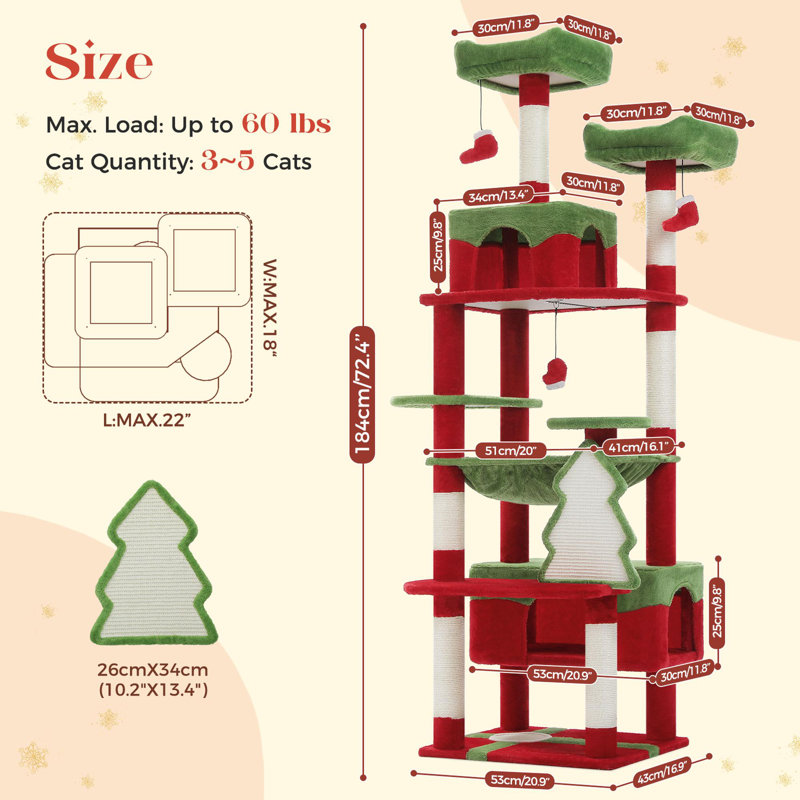 Arbre à chat de Noël