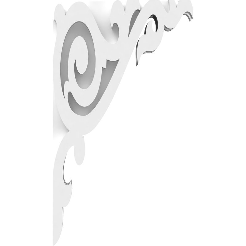 Corbeau en PVC de qualité architecturale Baile, H 14 po x l 8 po x P 1,875 po