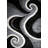 Abstract Machine Woven Gray/Black Area Rug-66816581