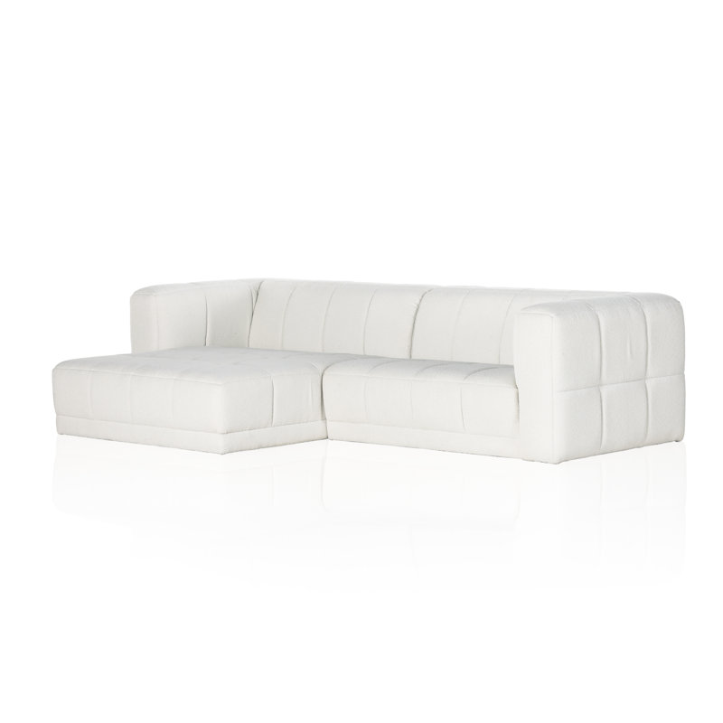 Cheshunt Upholstered L-Shaped Sectional Left Hand Facing, Fiqa Natural Boucle