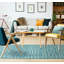 Tapis bleu sarcelle / ivoire Depue-1317692505